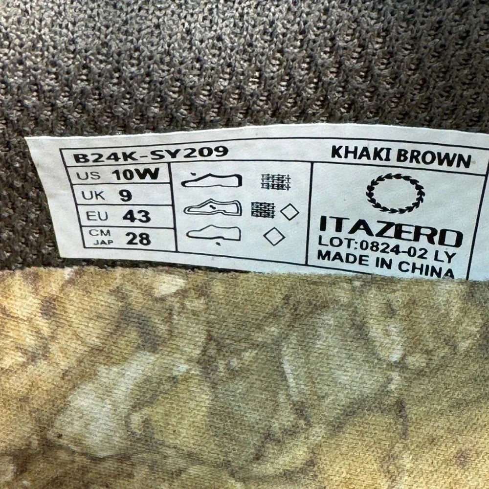 Itazero Men's Knit Sneakers Casual Comfort‎ Shoes Khaki Brown Size 10W